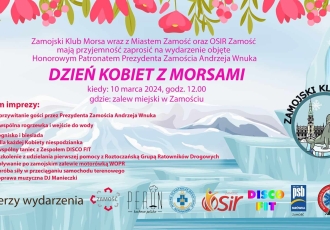 Dzień kobiet z morsami - Zamość 2024, plakat promujący
